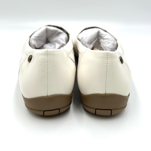 8.5W 8.5 WIDE LifeStride Diverse White Faux Vegan Leather Ballet Flats Shoes NEW - Picture 7 of 13